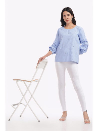 (10)#White – Ankle Leggings