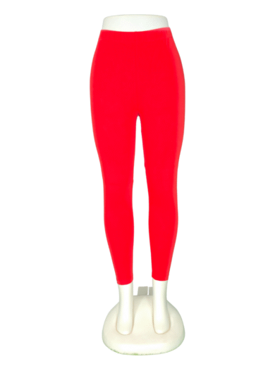 (11)#Red - Ankle Leggings