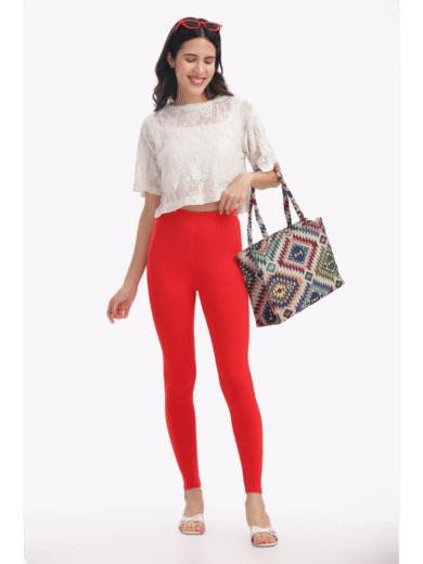 (11)#Red – Ankle Leggings
