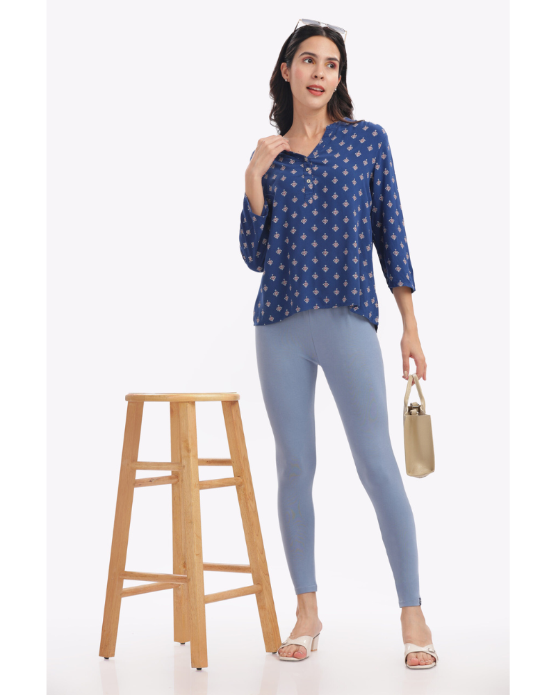 (14)#Lt. Grey – Ankle Leggings