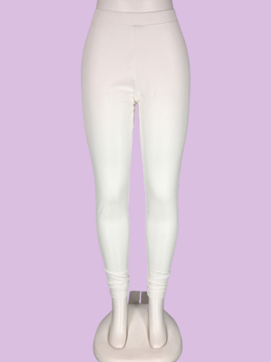 (10)#White - Shimmer Leggings Pant