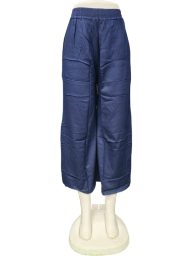 (24)#Navy – Rayon Palazzo Pant