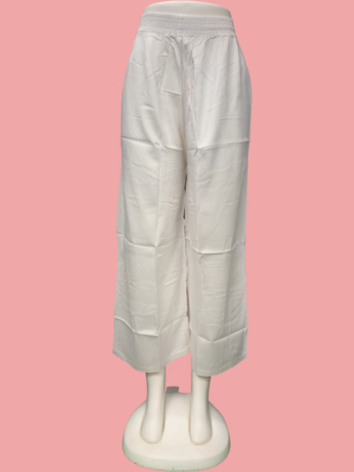 (06)#White – Rayon Palazzo Pant