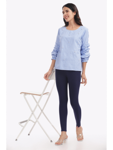 (24)#Navy – Ankle Leggings