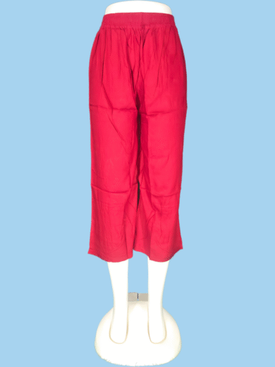 (28)#Maroon – Rayon Palazzo Pant