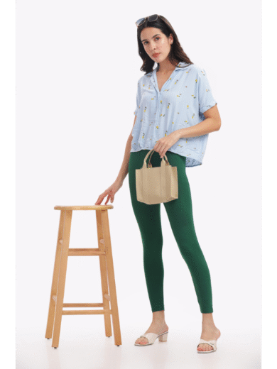 (37)#Bottle Green – Ankle Leggings