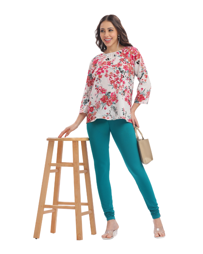 (09)#Ramar Blue - Churidar Leggings Pant