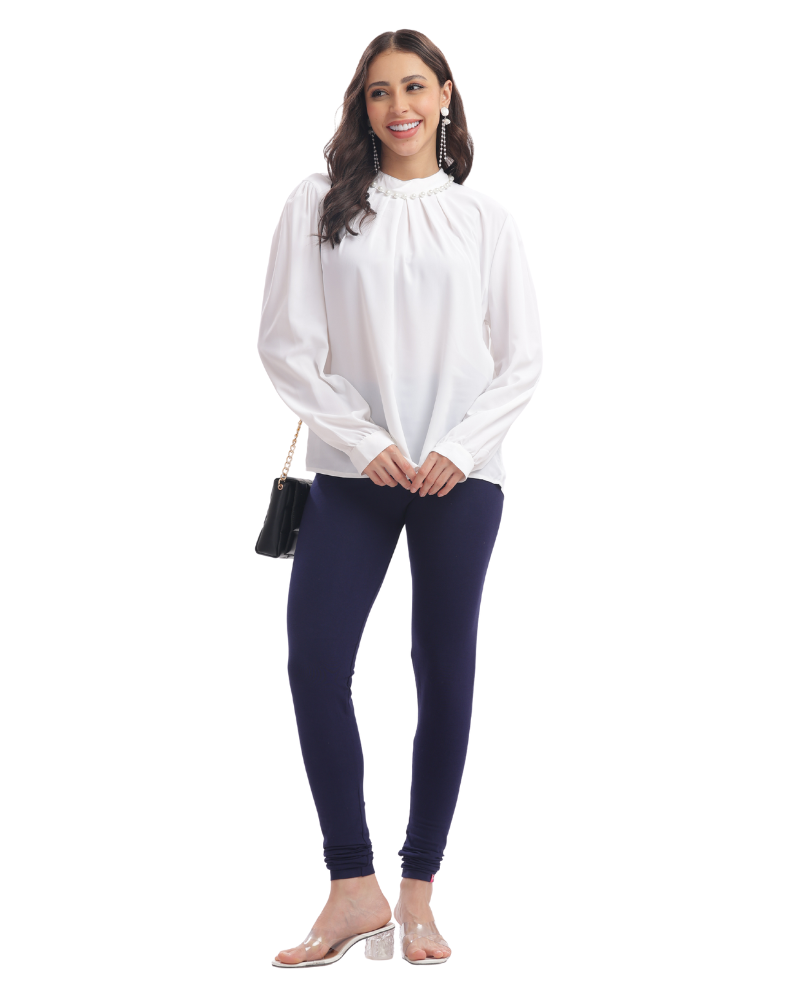 (24)#Navy - Churidar Leggings Pant